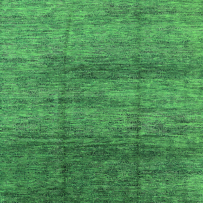 Square Oriental Green Industrial Rug, urb1097grn