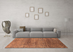 Machine Washable Oriental Orange Industrial Area Rugs in a Living Room, wshurb1097org