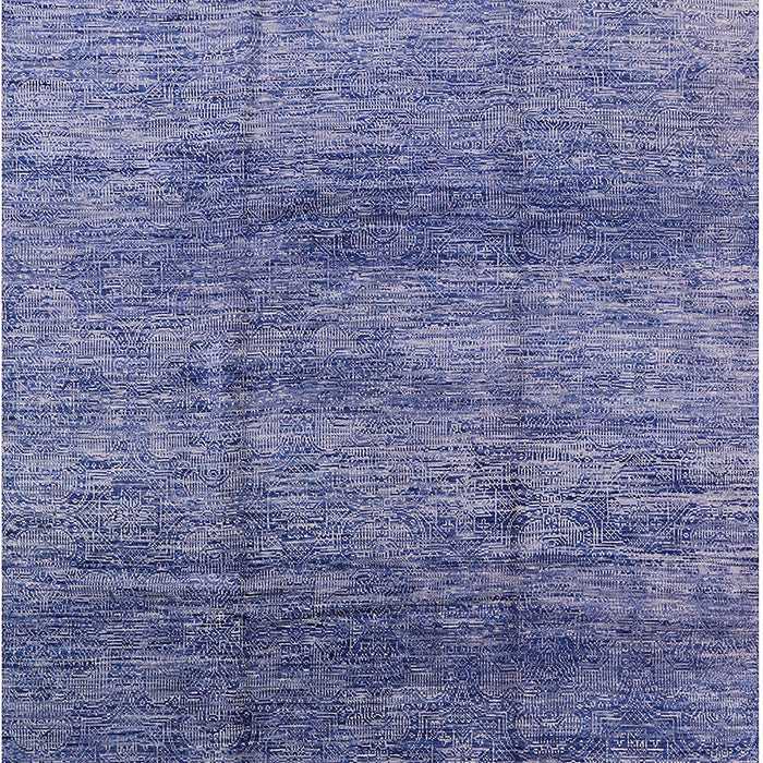 Machine Washable Industrial Modern Sapphire Blue Rug, wshurb1097