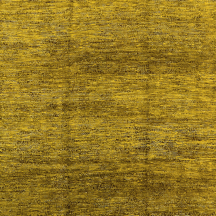 Machine Washable Oriental Yellow Industrial Rug, wshurb1097yw