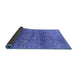 Sideview of Oriental Blue Industrial Rug, urb1097blu