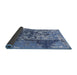 Sideview of Mid-Century Modern Sapphire Blue Oriental Rug, urb1098