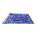 Sideview of Machine Washable Oriental Blue Industrial Rug, wshurb1098blu