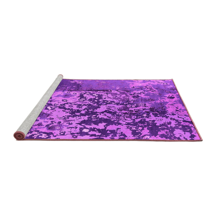Sideview of Machine Washable Oriental Pink Industrial Rug, wshurb1098pnk