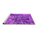 Sideview of Machine Washable Oriental Pink Industrial Rug, wshurb1098pnk