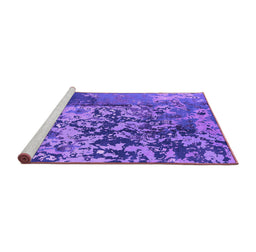 Sideview of Machine Washable Oriental Purple Industrial Area Rugs, wshurb1098pur