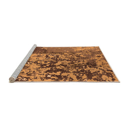 Sideview of Machine Washable Oriental Orange Industrial Area Rugs, wshurb1098org