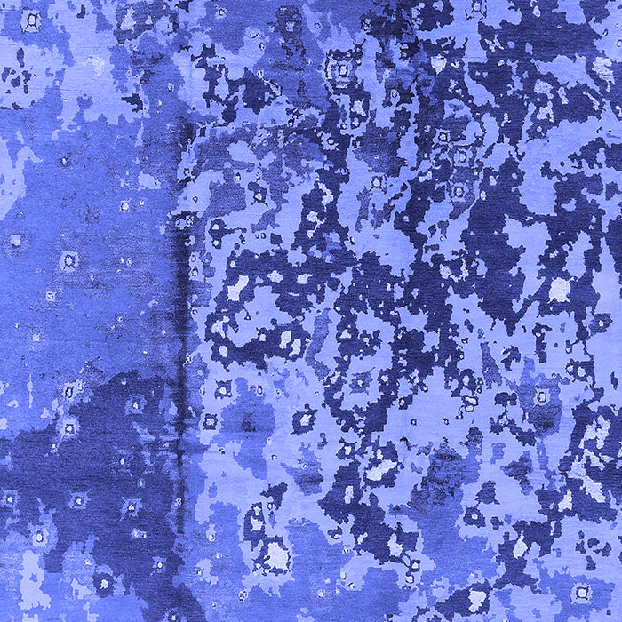 Machine Washable Oriental Blue Industrial Rug, wshurb1098blu