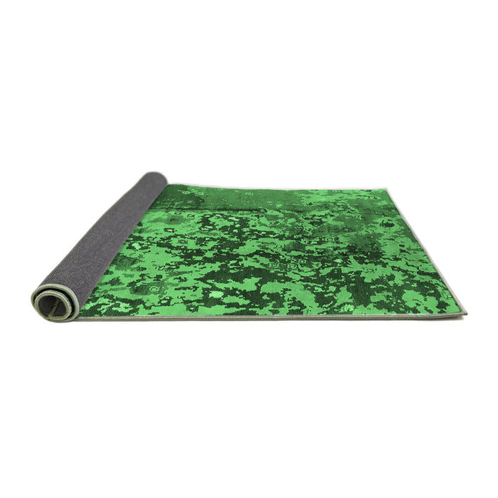 Sideview of Oriental Emerald Green Industrial Rug, urb1098emgrn