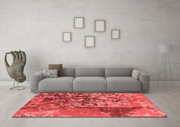 Industrial Red Washable Rugs