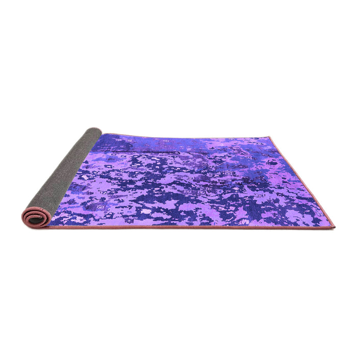 Sideview of Oriental Purple Industrial Rug, urb1098pur