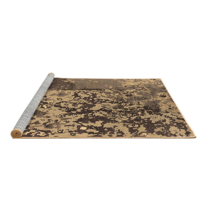 Sideview of Machine Washable Oriental Brown Industrial Rug, wshurb1098brn
