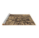 Sideview of Machine Washable Oriental Brown Industrial Rug, wshurb1098brn