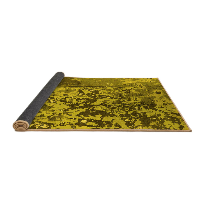 Sideview of Oriental Yellow Industrial Rug, urb1098yw