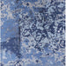 Square Mid-Century Modern Sapphire Blue Oriental Rug, urb1098