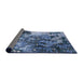 Sideview of Mid-Century Modern Columbia Blue Oriental Rug, urb1099