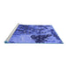 Sideview of Machine Washable Oriental Blue Industrial Rug, wshurb1099blu