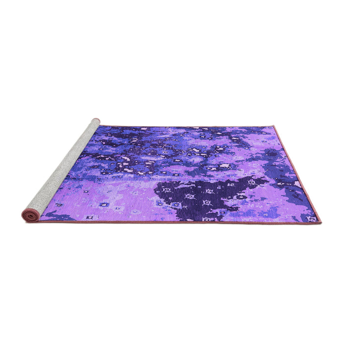 Sideview of Machine Washable Oriental Purple Industrial Area Rugs, wshurb1099pur