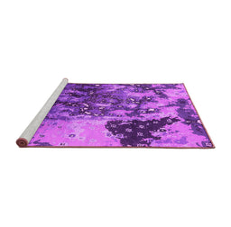 Sideview of Machine Washable Oriental Pink Industrial Rug, wshurb1099pnk