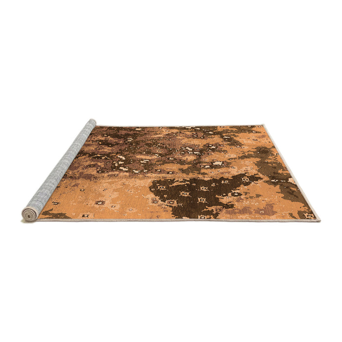 Sideview of Machine Washable Oriental Orange Industrial Area Rugs, wshurb1099org
