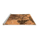 Sideview of Machine Washable Oriental Orange Industrial Area Rugs, wshurb1099org