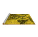 Sideview of Machine Washable Oriental Yellow Industrial Rug, wshurb1099yw