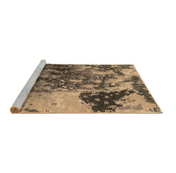 Sideview of Machine Washable Oriental Brown Industrial Rug, wshurb1099brn