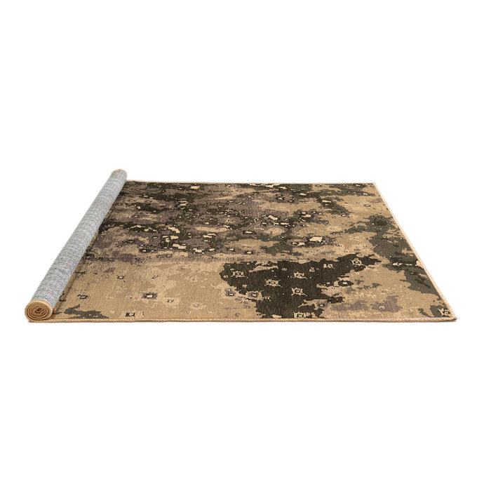 Sideview of Machine Washable Oriental Brown Industrial Rug, wshurb1099brn