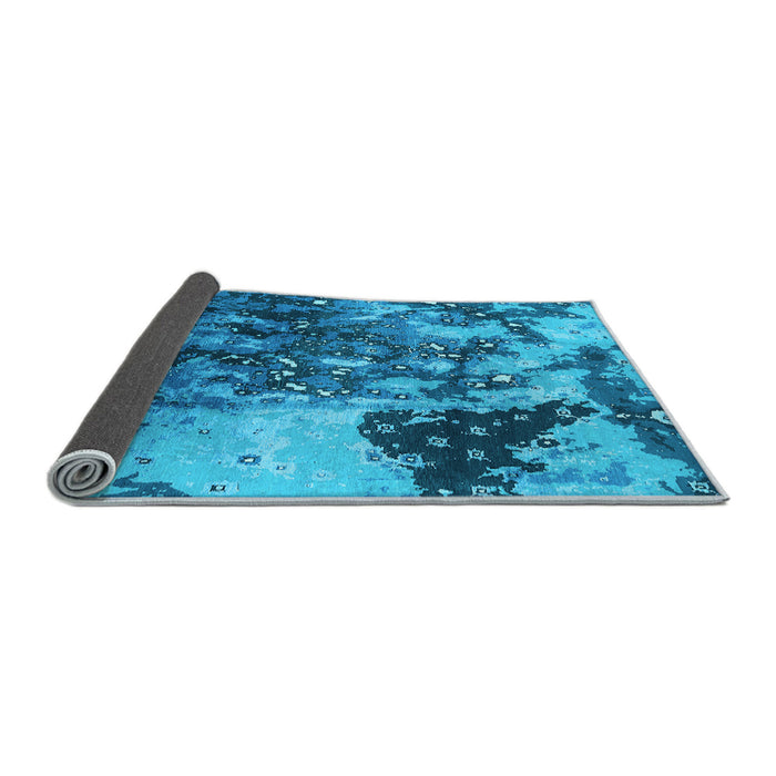 Sideview of Oriental Light Blue Industrial Rug, urb1099lblu