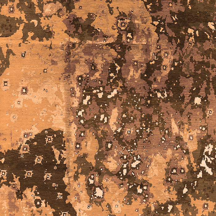Machine Washable Oriental Orange Industrial Area Rugs, wshurb1099org