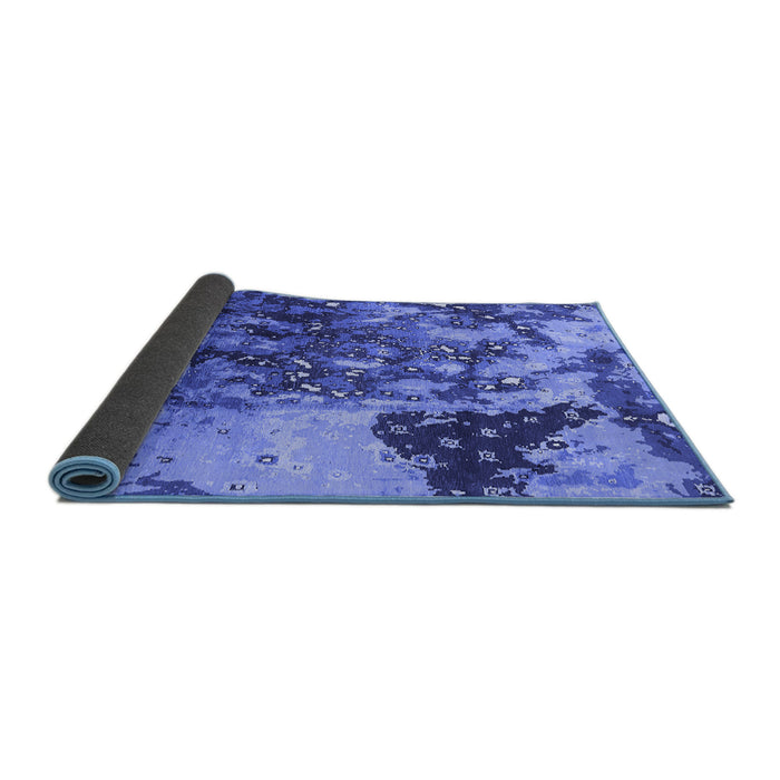 Sideview of Oriental Blue Industrial Rug, urb1099blu