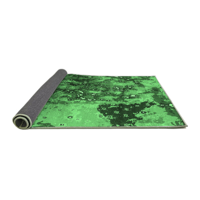 Sideview of Oriental Emerald Green Industrial Rug, urb1099emgrn