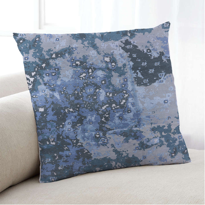 Lifestyle Image of Mid-Century Modern Urban Square Columbia Blue Throw Pillow, 18 inch by 18 inch, pwurb1099