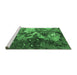 Sideview of Machine Washable Oriental Emerald Green Industrial Area Rugs, wshurb1100emgrn