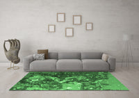 Machine Washable Oriental Emerald Green Industrial Rug, wshurb1100emgrn