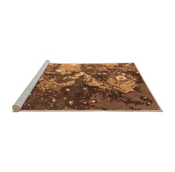 Sideview of Machine Washable Oriental Orange Industrial Area Rugs, wshurb1100org
