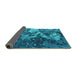 Sideview of Oriental Turquoise Industrial Rug, urb1100turq