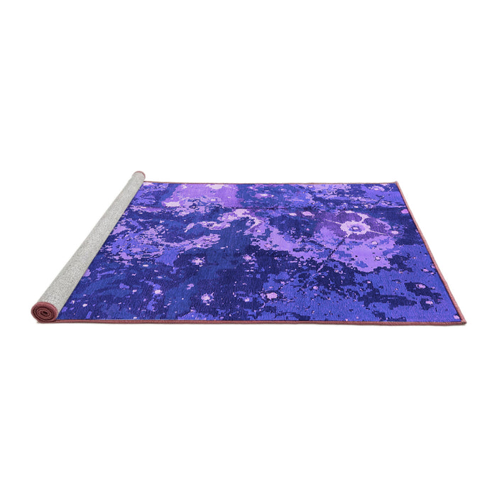 Sideview of Machine Washable Oriental Purple Industrial Area Rugs, wshurb1100pur
