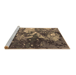 Sideview of Machine Washable Oriental Brown Industrial Rug, wshurb1100brn