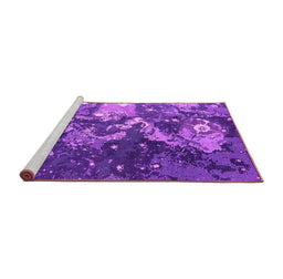 Sideview of Machine Washable Oriental Pink Industrial Rug, wshurb1100pnk