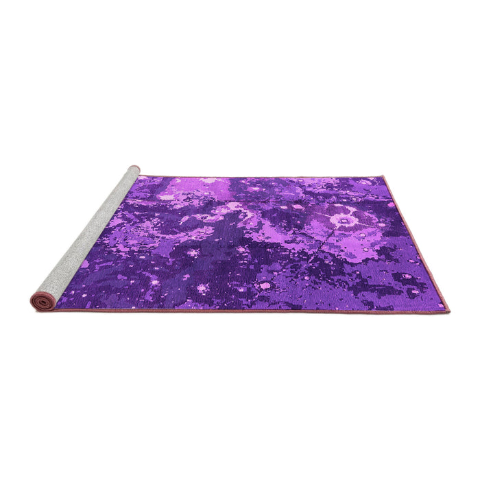 Sideview of Machine Washable Oriental Pink Industrial Rug, wshurb1100pnk