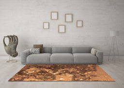 Machine Washable Oriental Orange Industrial Area Rugs in a Living Room, wshurb1100org