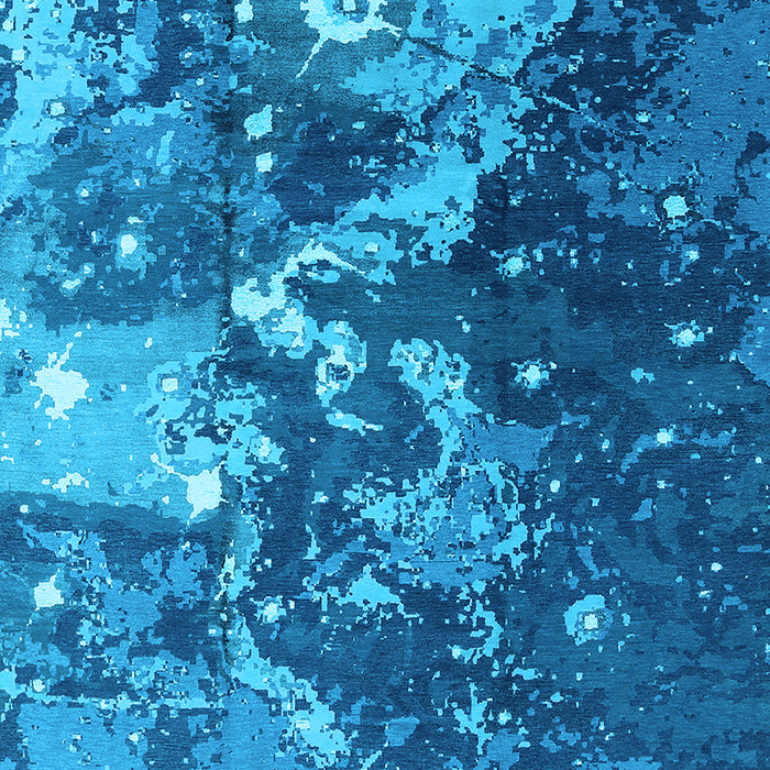 Machine Washable Oriental Light Blue Industrial Rug, wshurb1100lblu