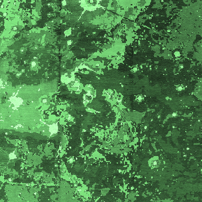 Machine Washable Oriental Emerald Green Industrial Area Rugs, wshurb1100emgrn