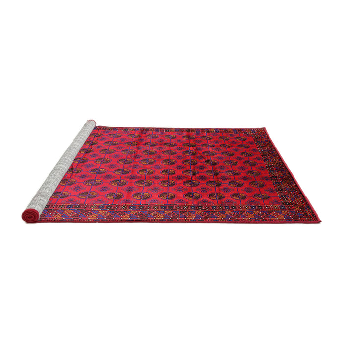 Sideview of Machine Washable Industrial Modern Dark Raspberry Purple Rug, wshurb1101