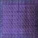 Square Machine Washable Oriental Blue Industrial Rug, wshurb1101blu
