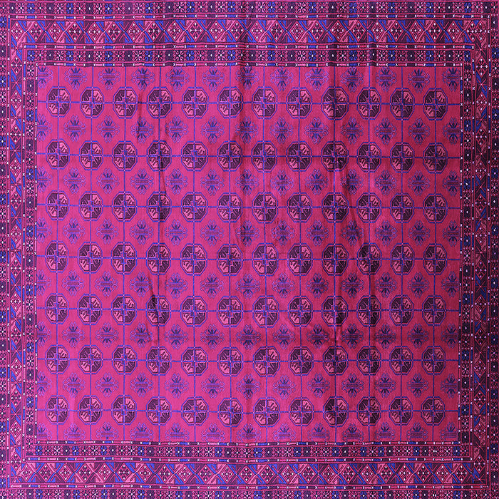 Square Machine Washable Oriental Purple Industrial Area Rugs, wshurb1101pur