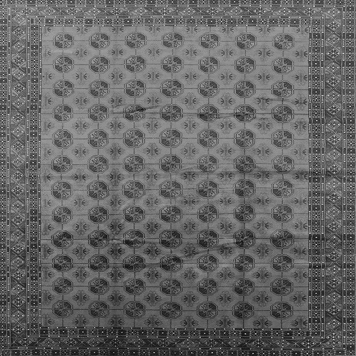 Square Machine Washable Oriental Gray Industrial Rug, wshurb1101gry