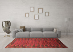 Machine Washable Oriental Brown Industrial Rug in a Living Room,, wshurb1101brn