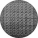 Round Machine Washable Oriental Gray Industrial Rug, wshurb1101gry